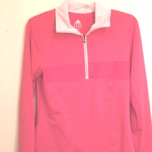 ADIDAS  Pink Zipper Up  Athletic/ Track Top - Picture 2 of 3